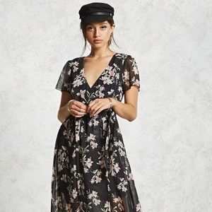 Forever 21 Floral Wrap Maxi Dress
